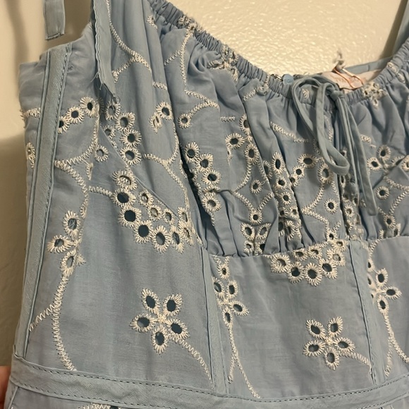 Olivaceous Eyelet Lace Bustier Mini Dress - Picture 6 of 11